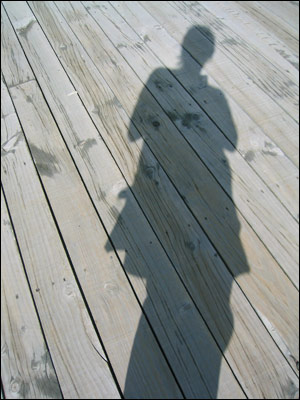 shadow on a pier