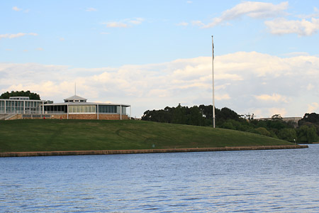 lake and building