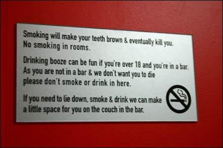 no smoking or drinking