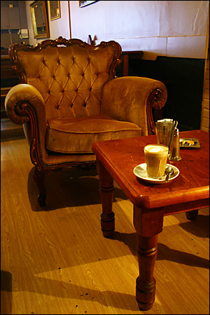 chair and coffee